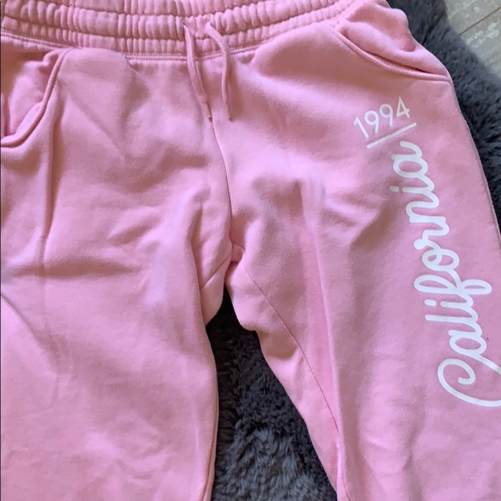 girls pink california sweatpants